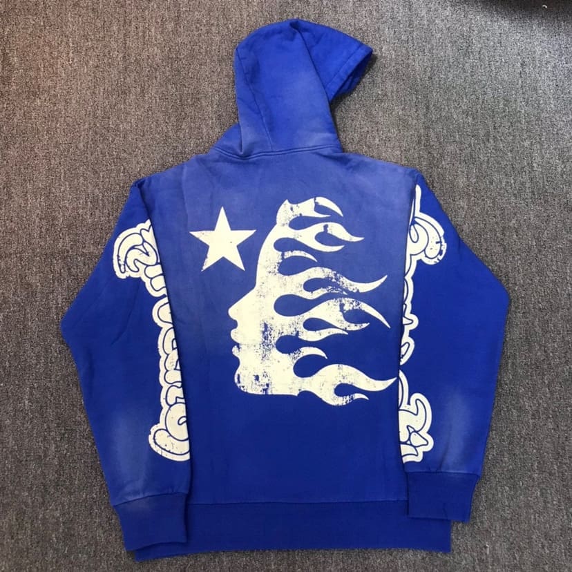 H*lst*r studios retro washed hooded sweater