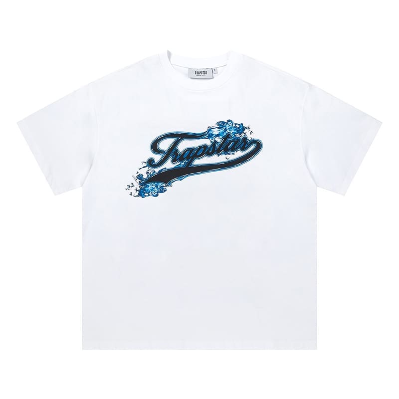 Maychao Trapstar Flame Letter Print T-Shirt