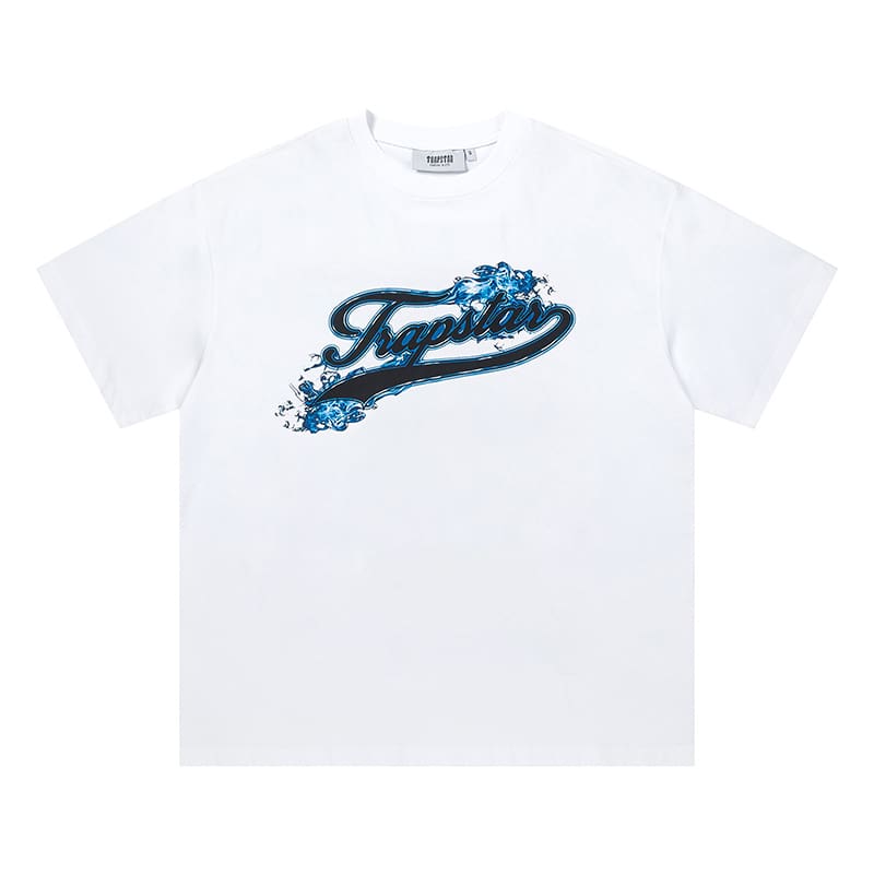 Maychao Trapstar Flame Letter Print T-Shirt