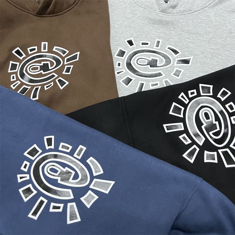 ADWYSD Maychao Sun Roll Velvet Padded Hooded Sweatshirt and Sweatpants Set for Men and Women