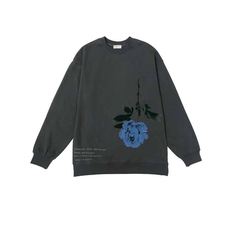 Yohji Yamamoto Rose Flower Sweatshirt