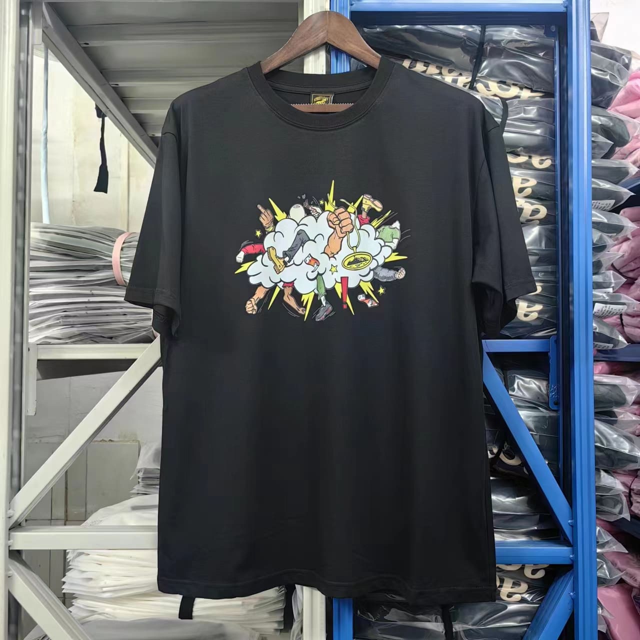 Corteiz Devil Island Printed Cotton Short Sleeve T-Shirt for Men and Women