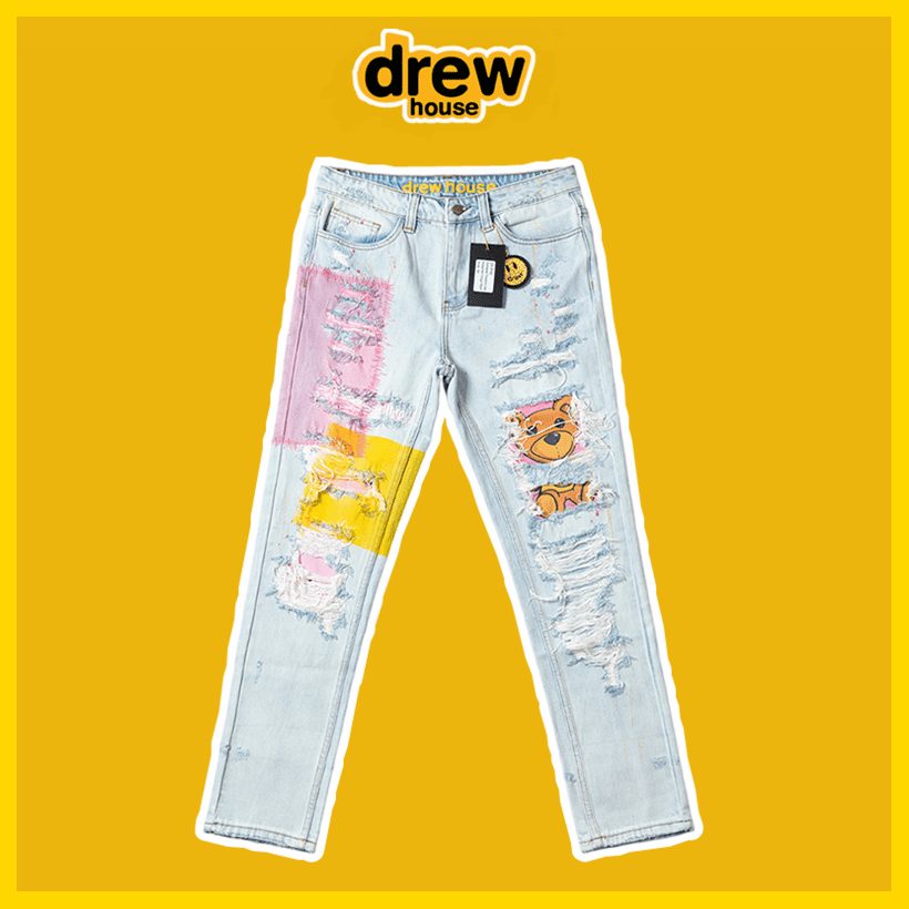 Drewhouse Smiley Cartoon Bear Jeans