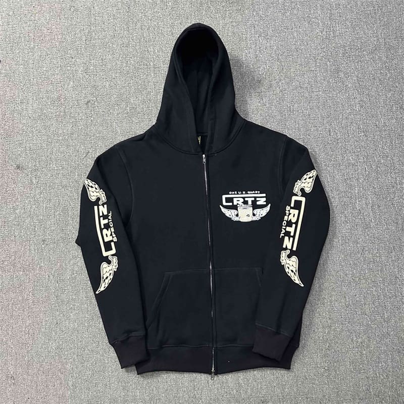 Corteiz Devil Island Letter Logo Cardigan