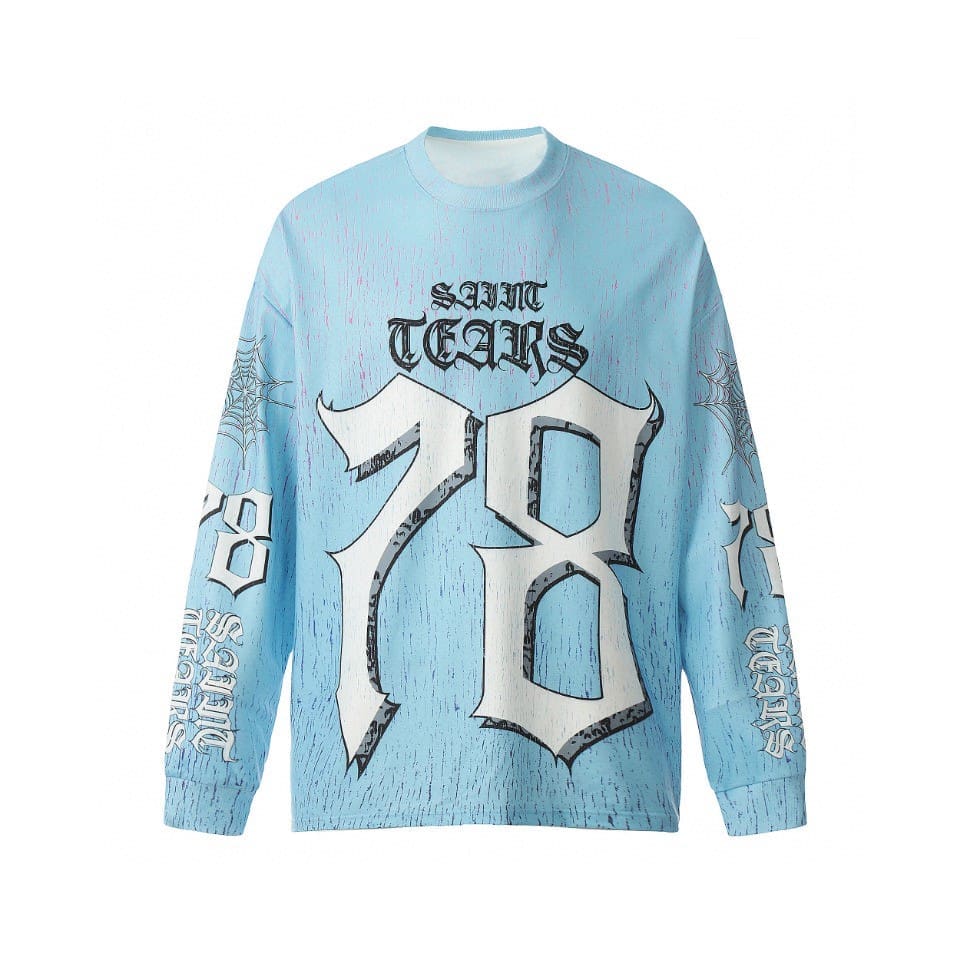 Saint Michael Vintage Loose Long Sleeve Drop Shoulder T-Shirt for Men