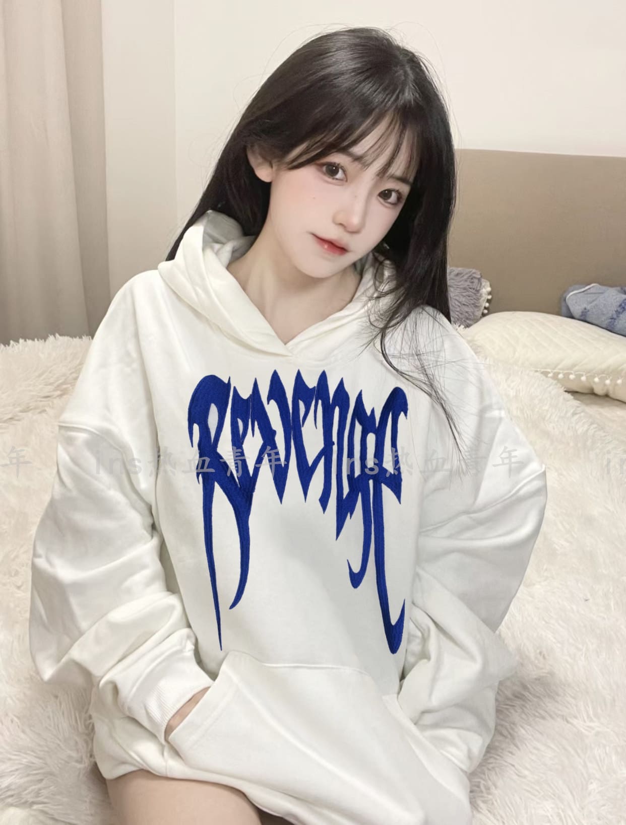 Revenge Rap Cream Logo Hoodie