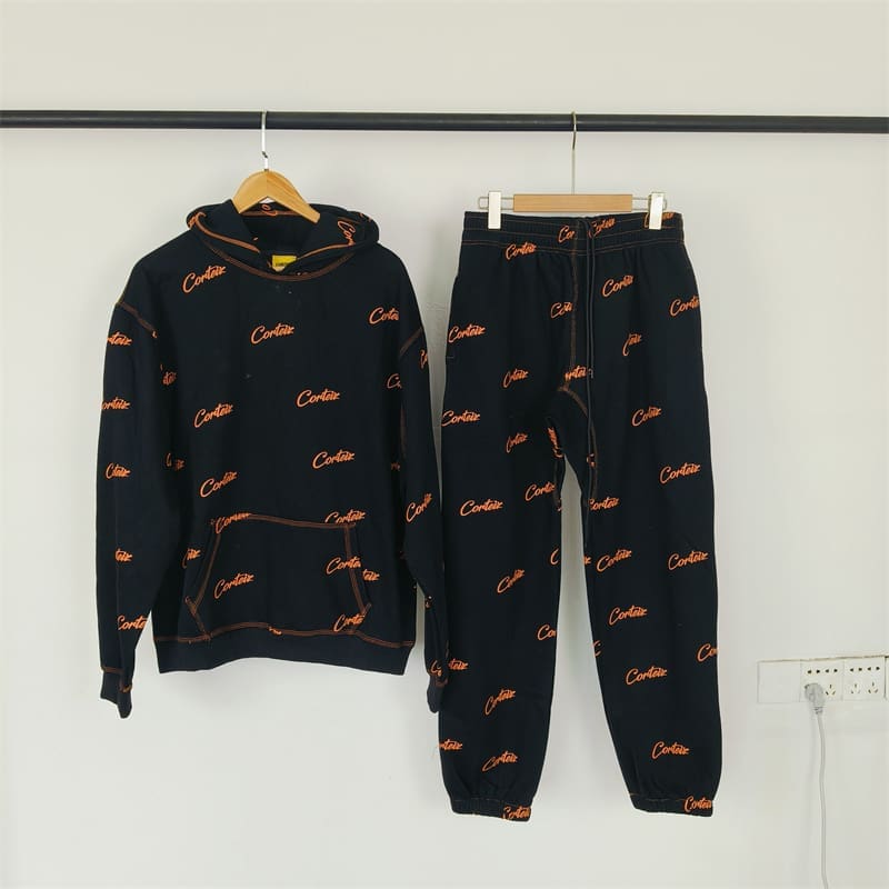 Corteiz Devil Island Over Printed Letter Hoodie