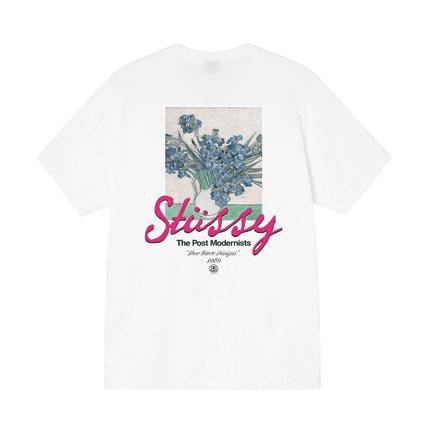 Stussy Crown Surfing Print Short Sleeve T-Shirt for Men and Women