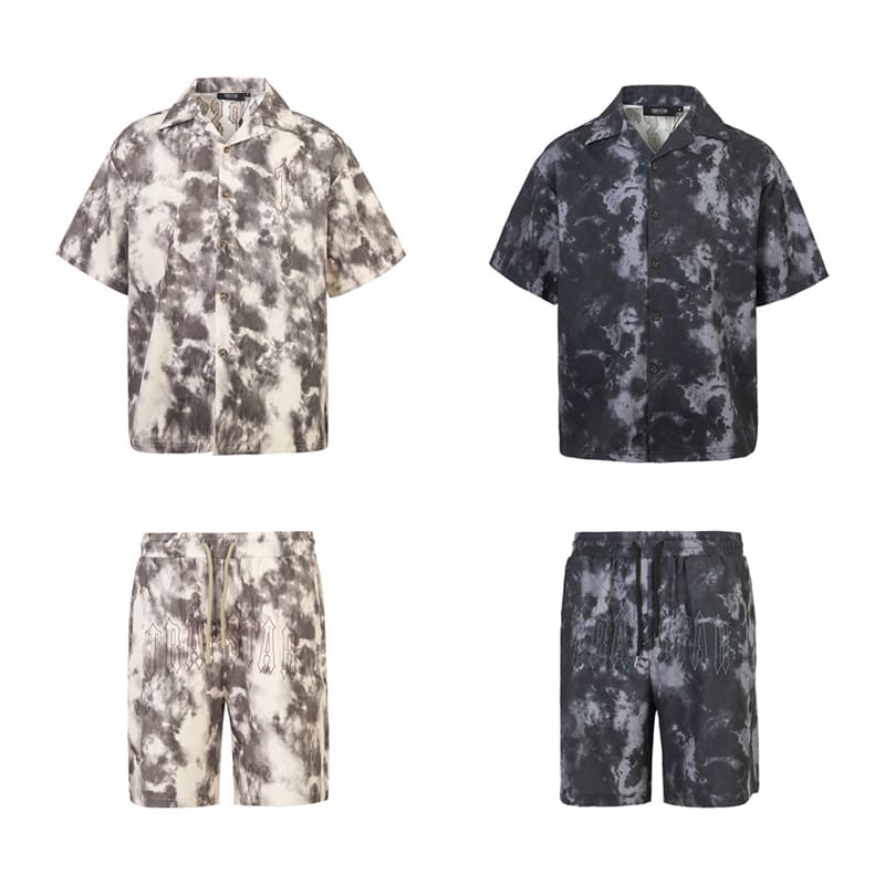 Trapstar Hollow Out Alphabet Embroidery Collar Shirt Suit