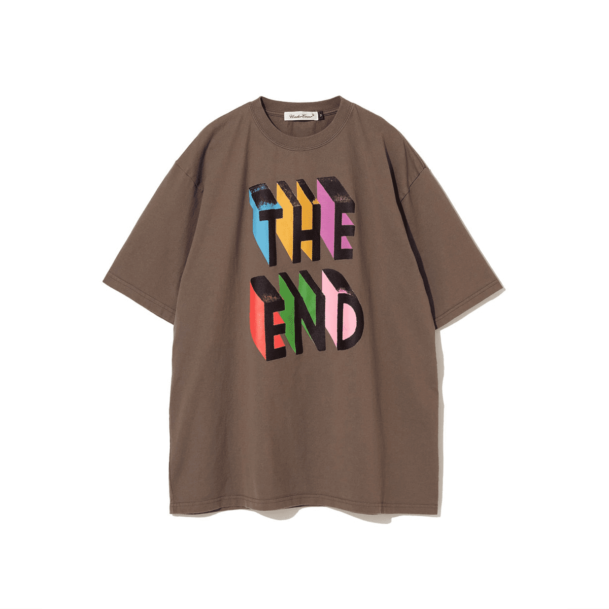 Undercover Retro Washed End Print Loose Short Sleeve T-Shirt for Men and Women