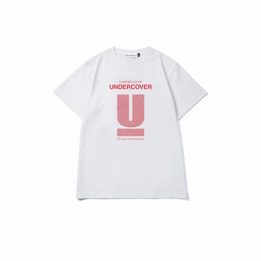 Undercover Fingerprint Big U Logo Pure Cotton T-Shirt for Men and Women