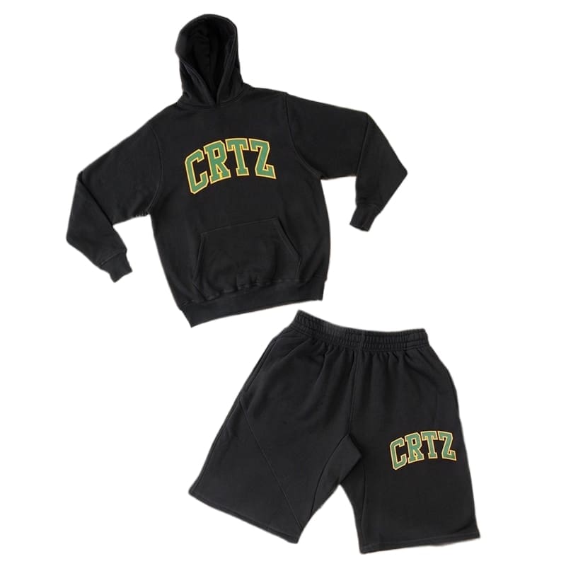 Corteiz Style Hip Hop Print Knitted Shorts