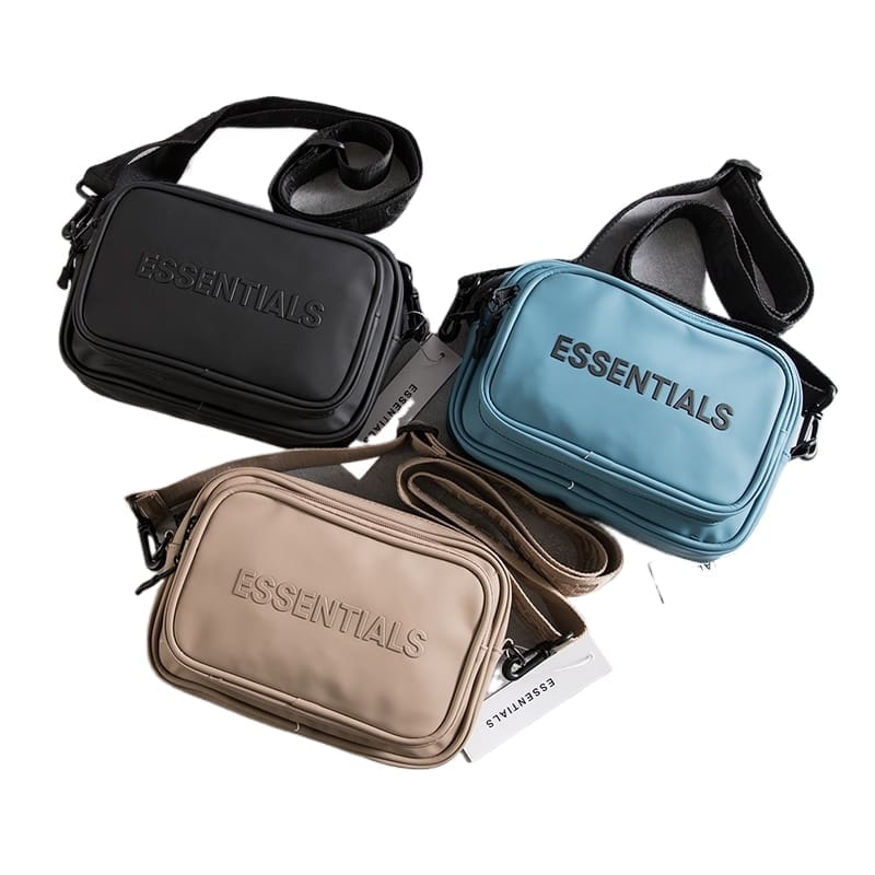 ESSENTIALS Cargo Style Chest Bag Small Square Messenger Bag for Men and Women