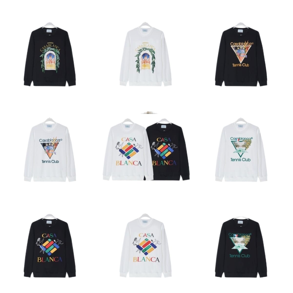 Casablanca Cotton Round-Neck Men’s Long Sleeve Sweatshirt