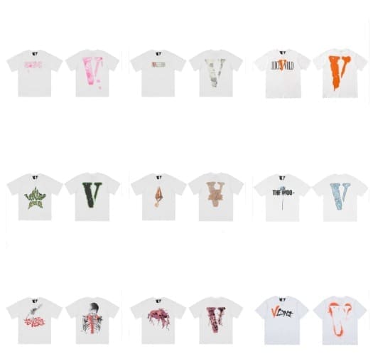 VLONE Large V Short Sleeve High Street T-Shirt Summer Style