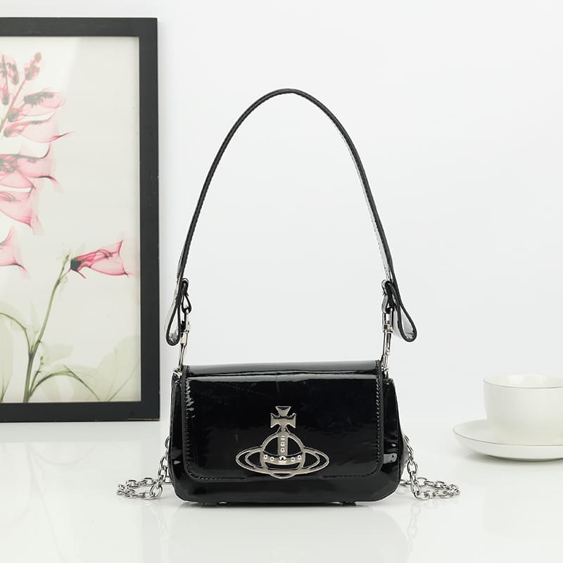 u1u1enne westwood crocodile pattern small square bag saturn chain shoulder bag