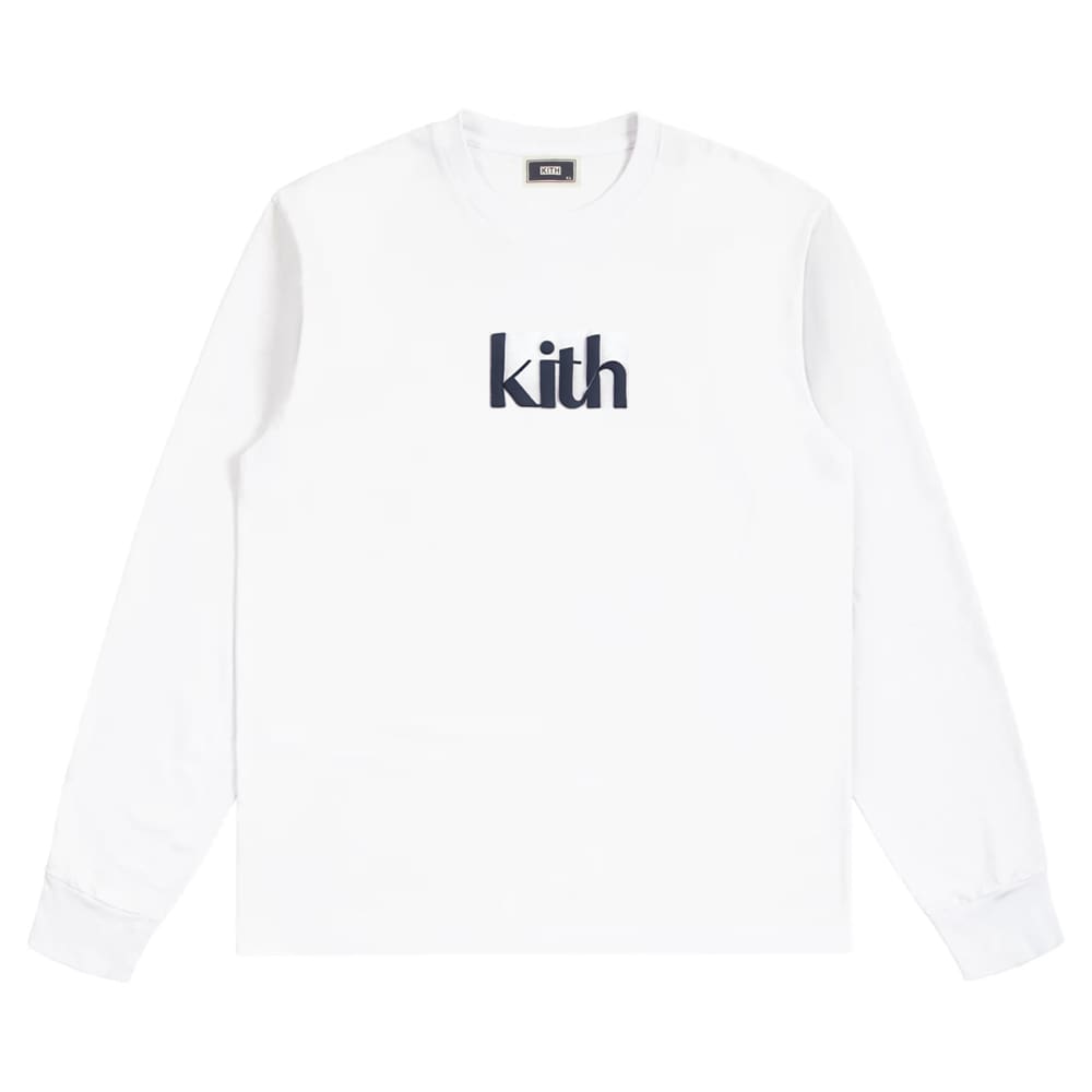 KITH foam logo printing men’s and women’s Maychao long-sleeved T-shirt spring and autumn letter underwear blouse loose solid color T-shirt
