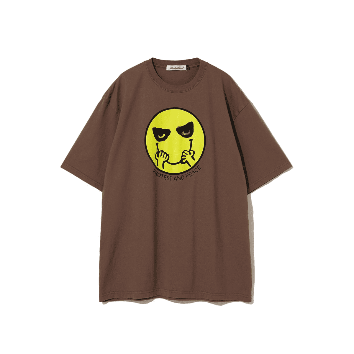 undercover funny F**e washed print loose short sleeve t-shirt for men and women