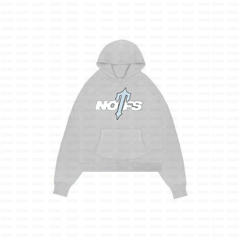 NOFS Printed Sports Suit American Retro Hooded Sweater and Casual Trousers for Men and Women