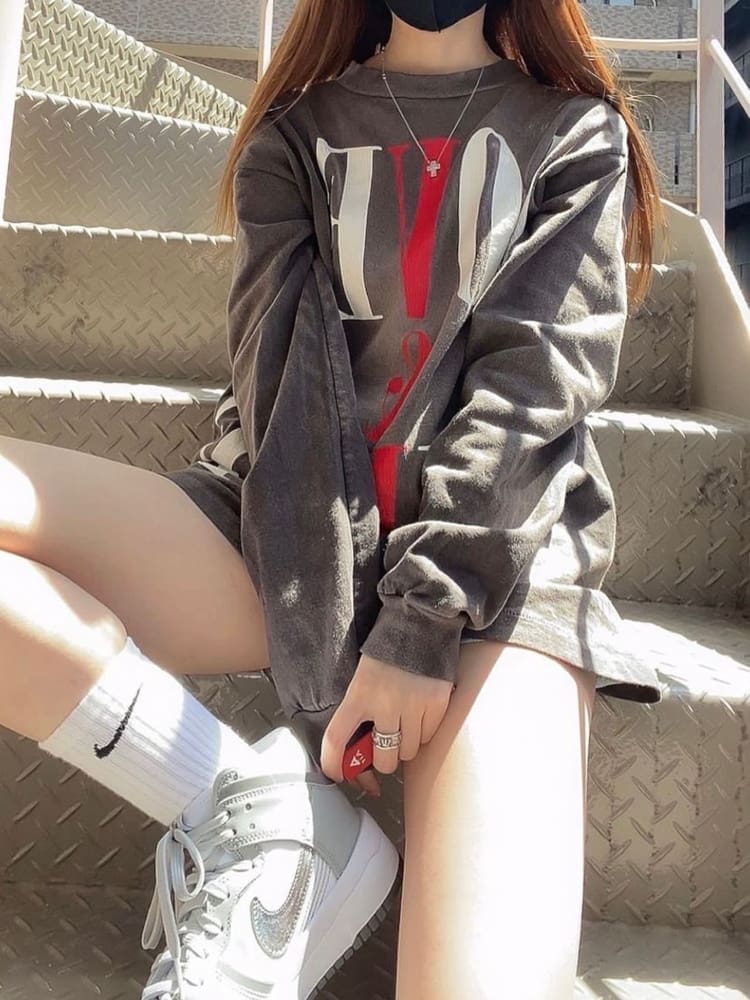 Saint Michael VLONE Washed Vintage Long Sleeve T-Shirt for Men