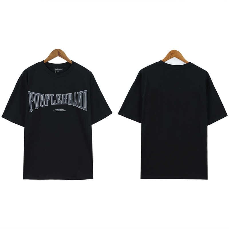 pu*re b*and logo print casual t-shirt high street loose fit