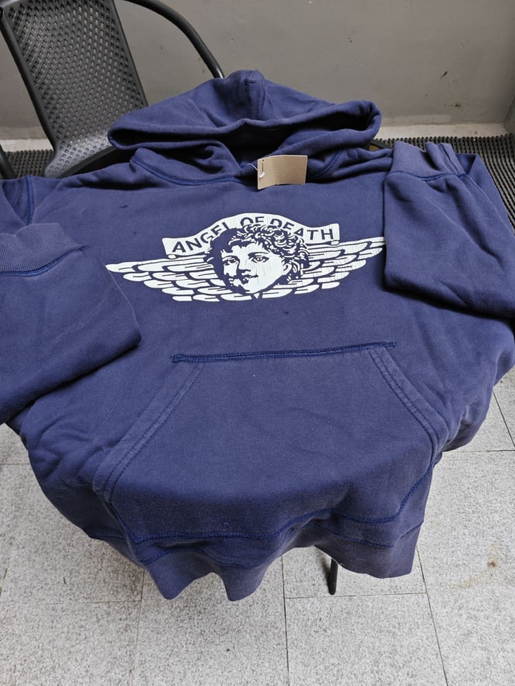 Saint Michael G-Dragon Velvet Padded Hooded Sweatshirt for Men