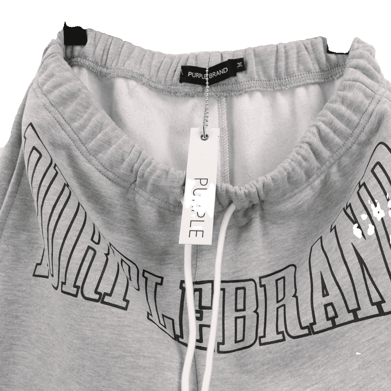 pu*re b*and classic letter print high street fleece shorts for men and women