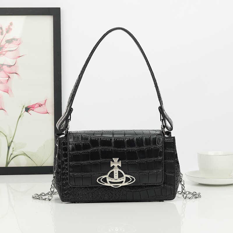 u1u1enne westwood crocodile pattern small square bag saturn chain shoulder bag