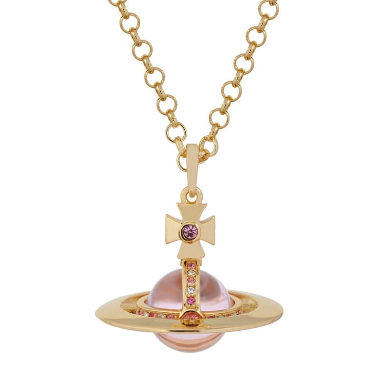 u1u1enne westwood saturn large three-dimensional planet necklace classic style