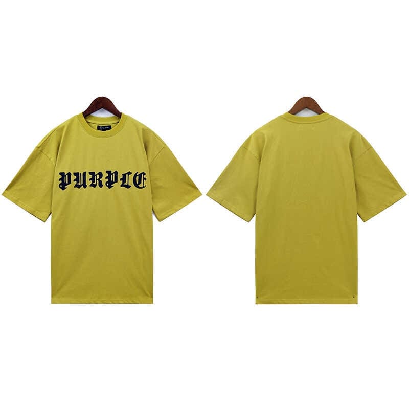 pu*re b*and gothic letter print short sleeve t-shirt for men