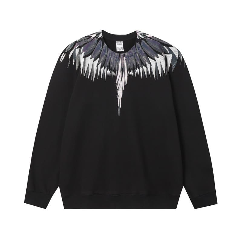 Marcelo Burlon Colorful Feather Wings Sweater Lightning Blade Hoodie A