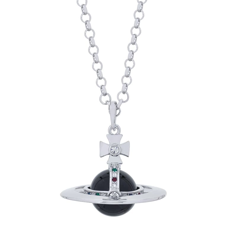 u1u1enne westwood saturn large three-dimensional planet necklace classic style