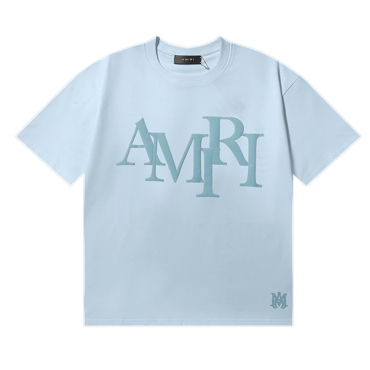 Amiri Fashion Solid Color High Street T-Shirt Retro Loose Fit 2