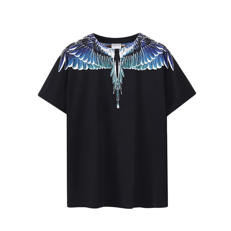 Marcelo Burlon MB sapphire blue gradient wings short sleeve
