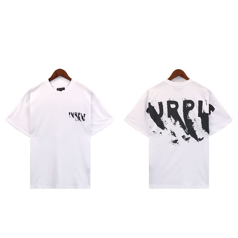 pu*re b*and graffiti letter printed summer t-shirt for men and women