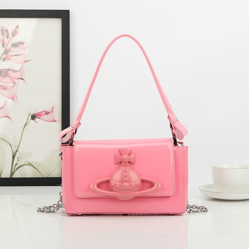 u1u1enne westwood crocodile pattern small square bag saturn chain shoulder bag