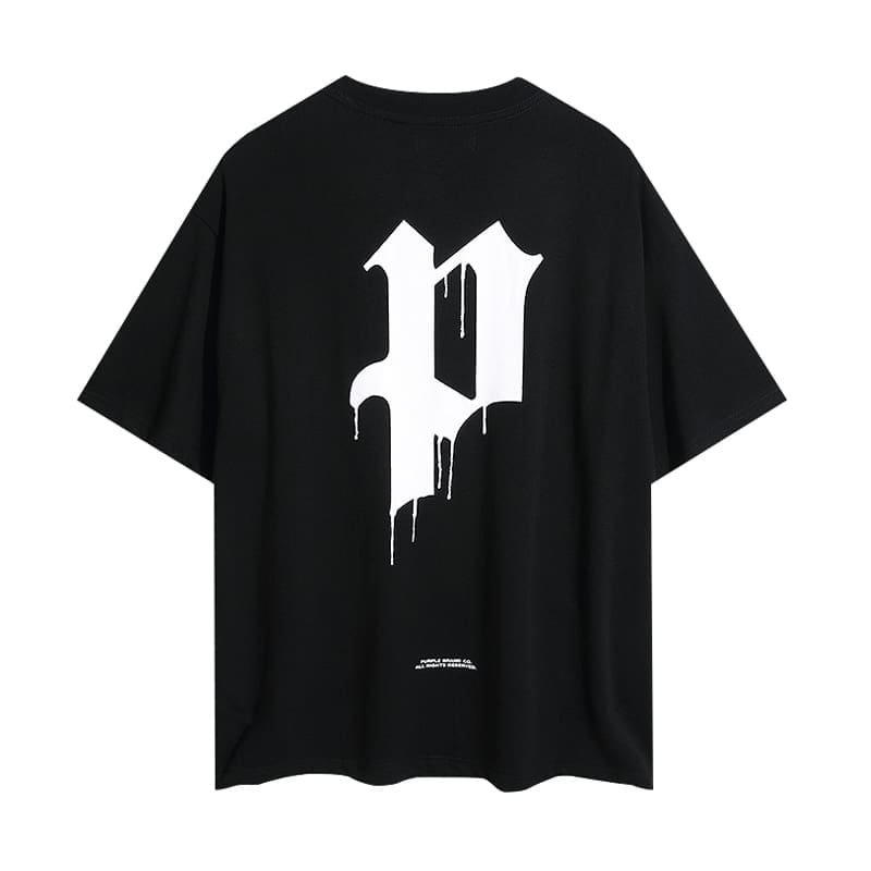 pu*re b*and letter print t-shirt high street cotton casual round neck