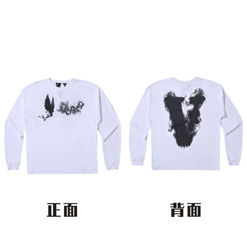 VLONE Large V Long Sleeve Undershirt for Men and Women Autumn Winter