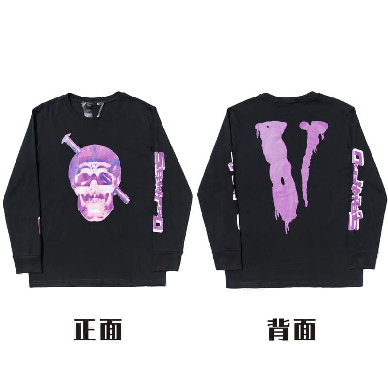 VLONE Large V Long Sleeve Undershirt for Men and Women Autumn Winter