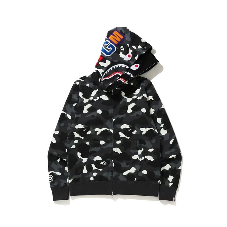 AAPE Ape Head Camouflage Zip Hoodie for Men and Women