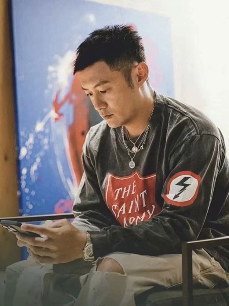 Saint Michael Yu Wenle Washed Vintage Long Sleeve T-Shirt for Men and Women