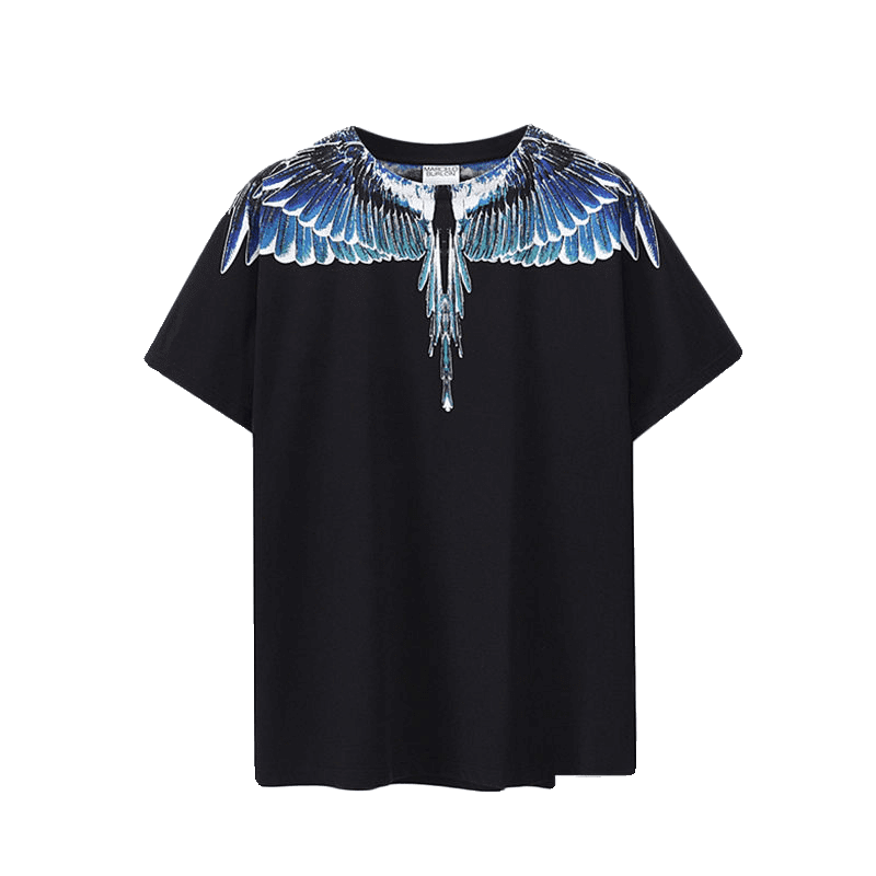 Marcelo Burlon MB sapphire blue gradient wings short sleeve