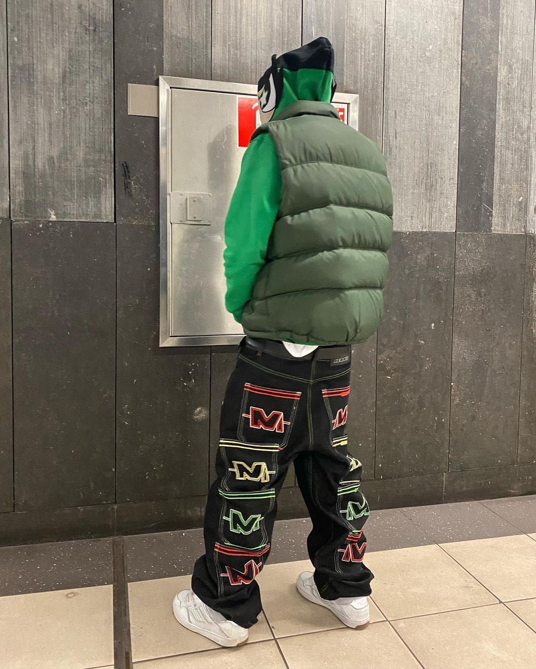 Minus Two Denim Trousers Casual Straight-Leg Loose Fit Hip Hop Star Style C