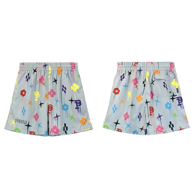 vlone fog pu*re b*and printed shorts lightweight beach pants