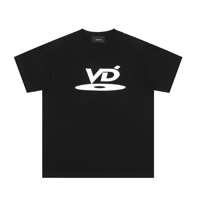 VUJADE006 KENIJIMA niche DVD disc round neck short sleeve lettered casual T-shirt