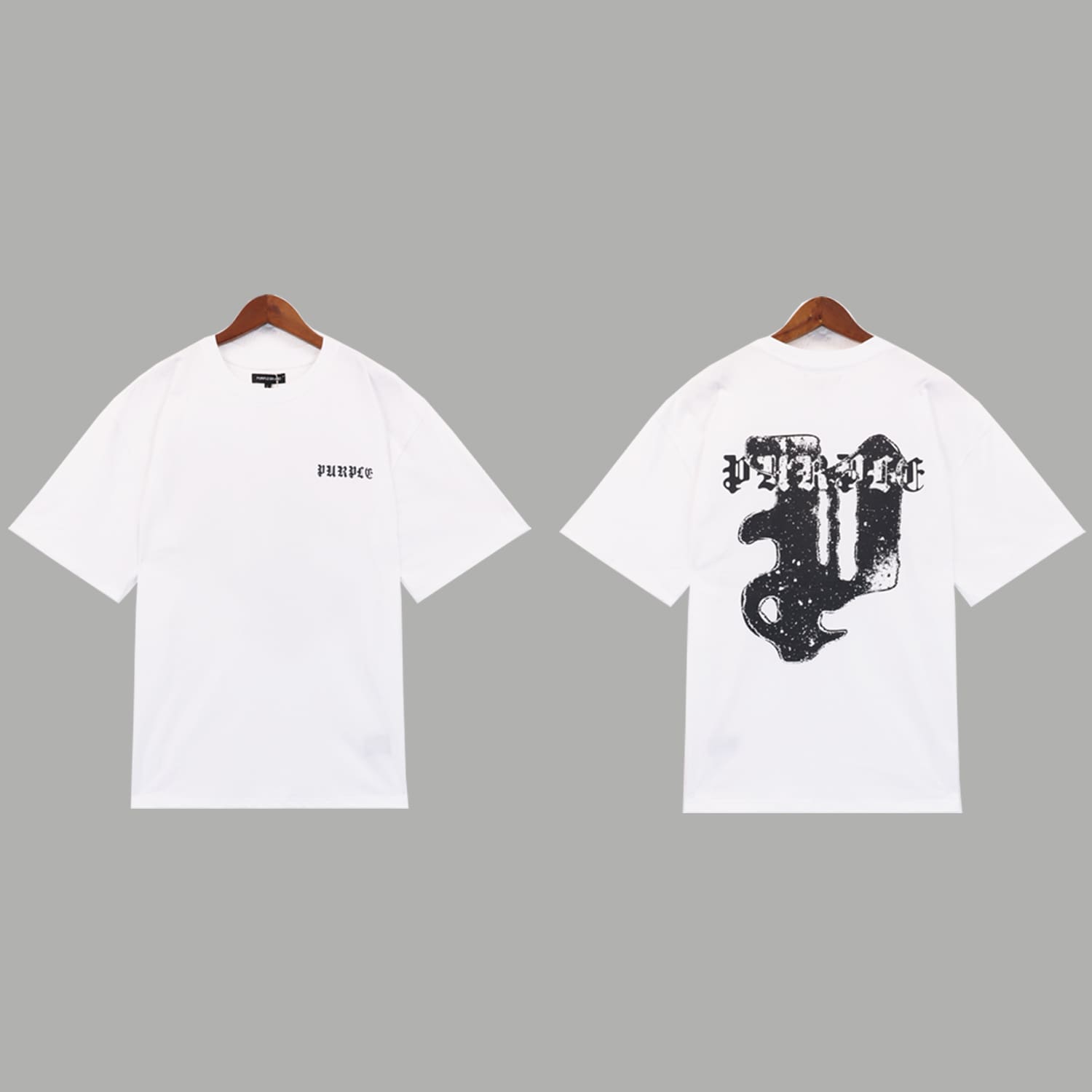 saint vintage pu*re b*and gothic letter print t-shirt