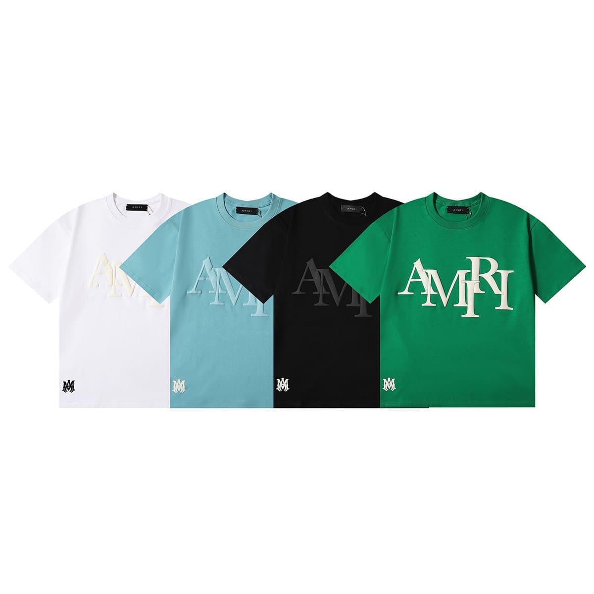 AMIRI Letter Puff Print Heavy Weight Cotton T-Shirt for Men and Women