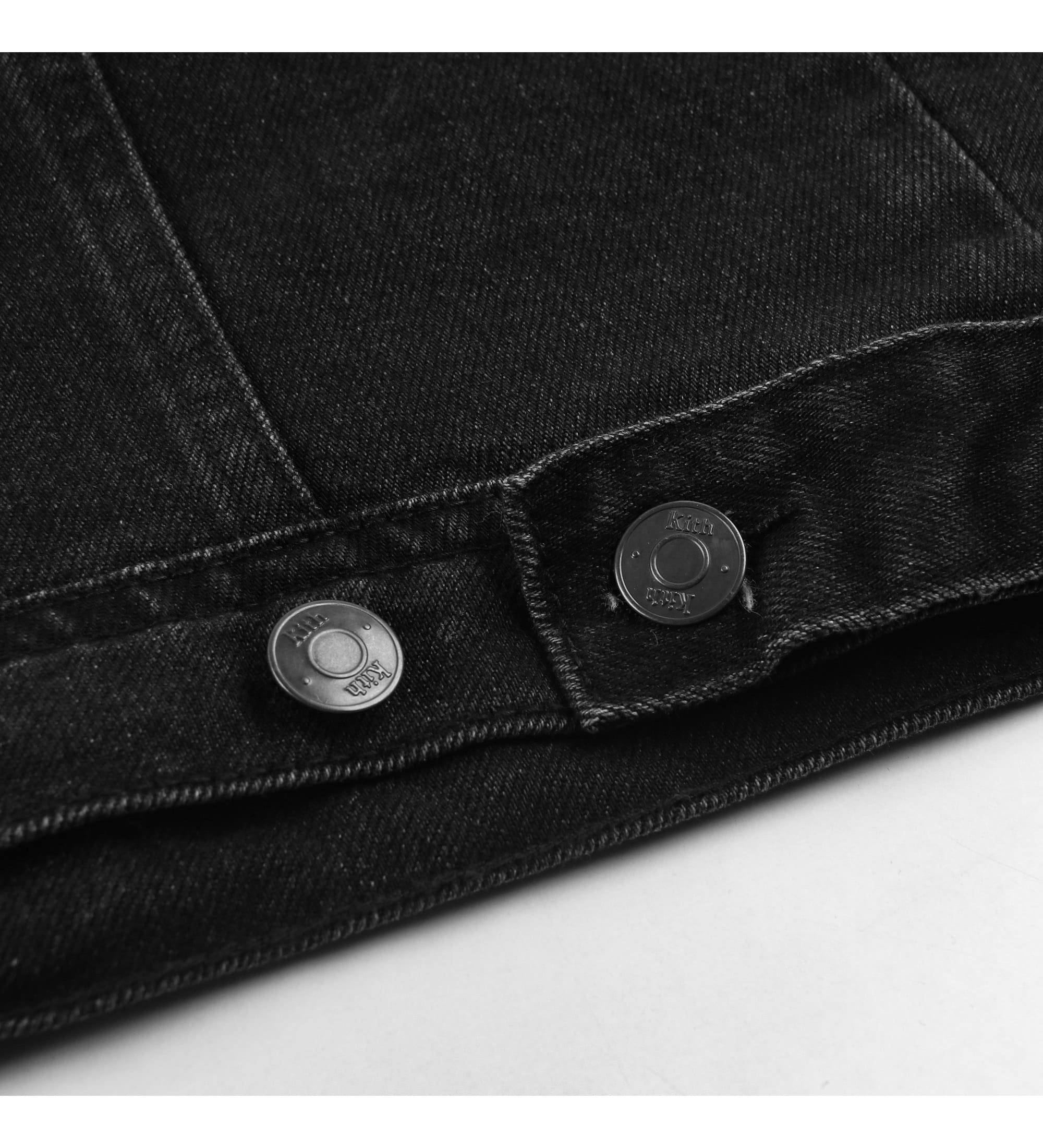 Kith washed black retro denim jacket coat men’s Maychao autumn and winter New loose lapel long sleeves cow quilt