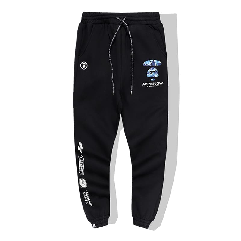 AAPE Camouflage Cotton Sweatpants for Men and Women