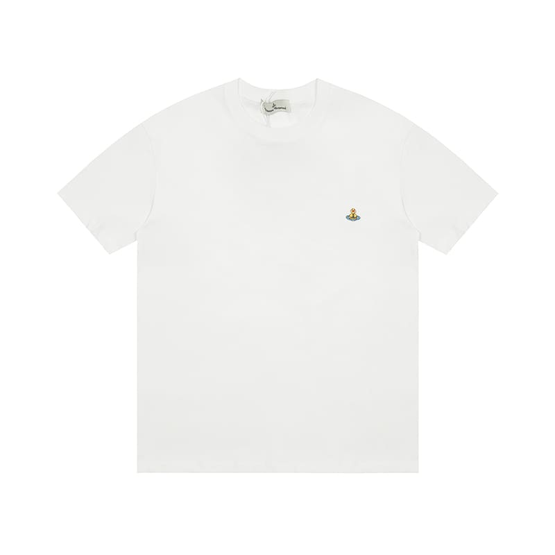 u1u1enne westwood splash-ink embroidery star print loose t-shirt half sleeve